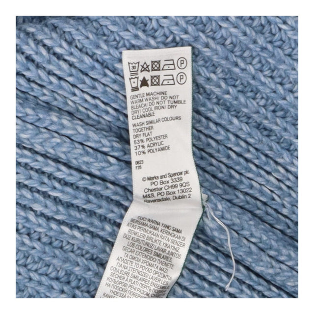 Ribbed Turtleneck Tank, Blue Knit