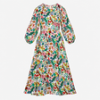 Dress Ivory Multicolour Floral Animal Print Long S