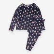 Fleece Pyjamas Navy Set Penguin Print