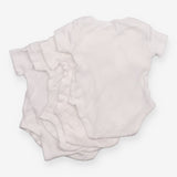 4 pack ribbed white bodysuits