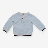 Blue Striped Whales Knit Sweater
