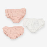 Frilly Bloomers Pink & White 3 Pack