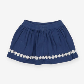 Skort Blue with Daisy Trim