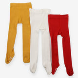 Tights white, red, yellow 3 pack
