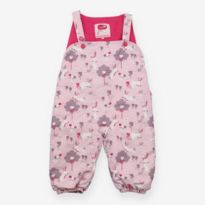 Waterproof Dungaree Fleece Lined Light Pink 