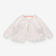 Grey knit cardigan tiny coloured hearts