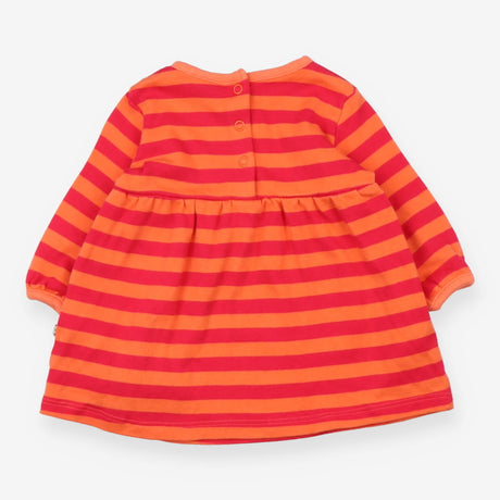 Dress long sleeve red orange striped unicorn