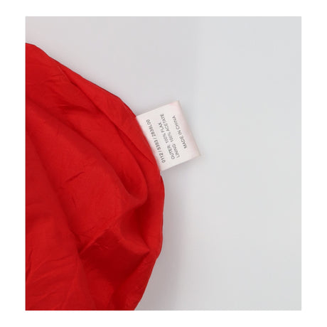 Bright Red Linen Short Sleeve Keyhole Neck Belted 