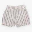 Linen Short white and grey vertical strip
