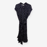 JoJo Maman Bébé Navy Polka Dot Collared Shirt Dres
