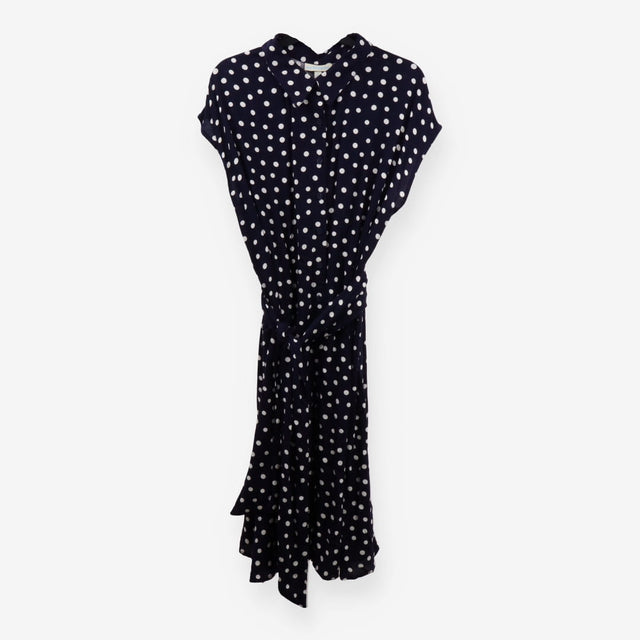JoJo Maman Bébé Navy Polka Dot Collared Shirt Dres
