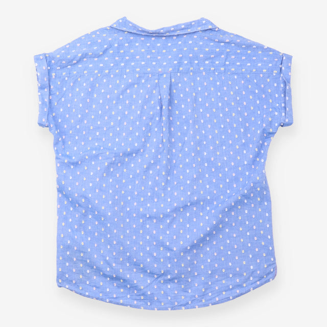 Shirt Blue Multi Pattern Organic Cotton Short Slee