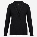Knitted Cardigan Charcoal Grey Open Front