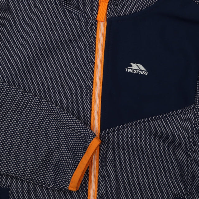 Zip Up Navy and Orange Hoodie