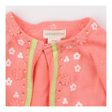 Pink bolero with flowers and sequins