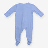 Sleepsuit Ribbed Powder Blue
