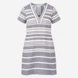 Shift Dress Blue White Multi-directional Stripe 10