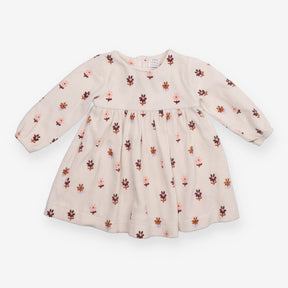 Dress long sleeve white floral