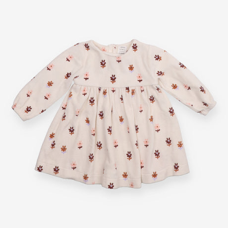 Dress long sleeve white floral