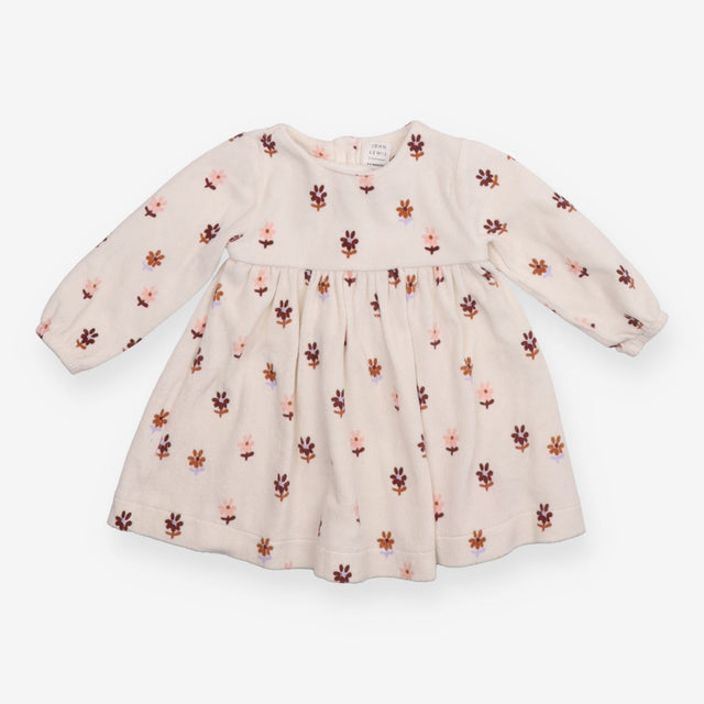 Dress long sleeve white floral