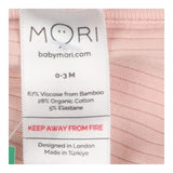 Romper shortie ribbed baby pink