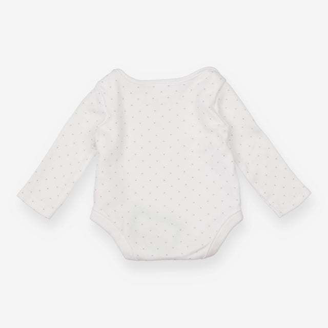 Bodysuit white grey spot LS
