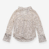 Shirt Gold Sequin Long Sleeve