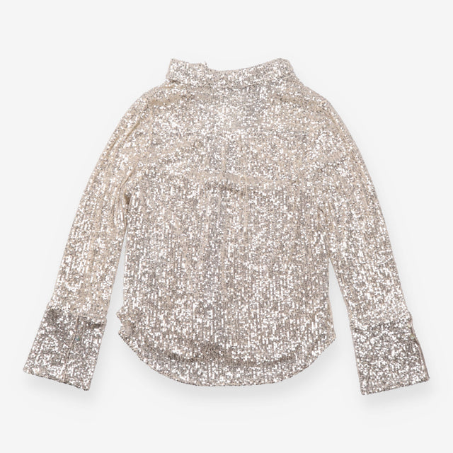 Shirt Gold Sequin Long Sleeve