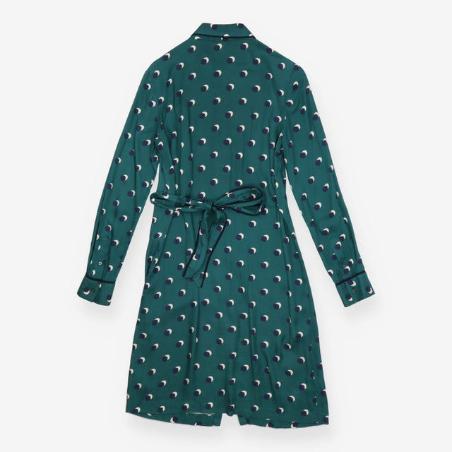Dress green with polka dot