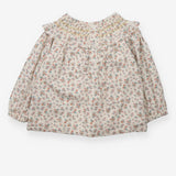 Cream floral LS tunic