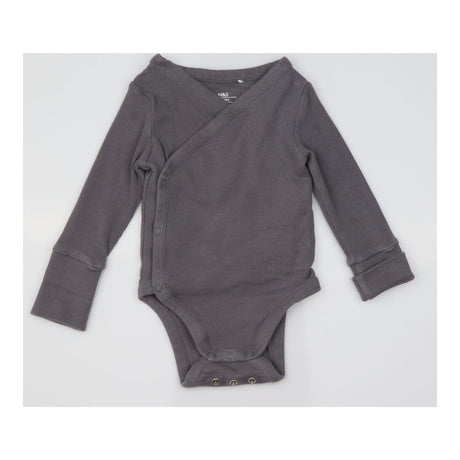 Dark Grey Ribbed Bodysuit and Leggings Outfit