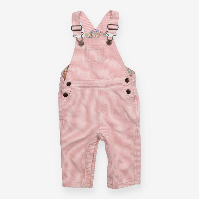 Dungarees Pink Stripe with Floral Lining