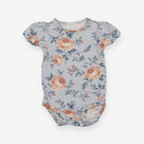 Blue Bodysuit with Roses