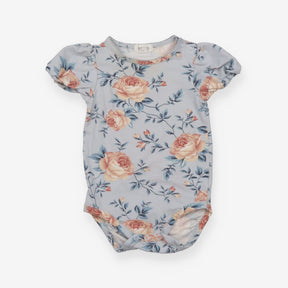 Blue Bodysuit with Roses