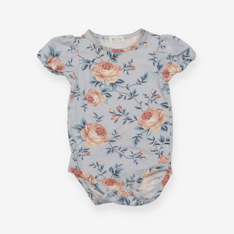 Blue Bodysuit with Roses