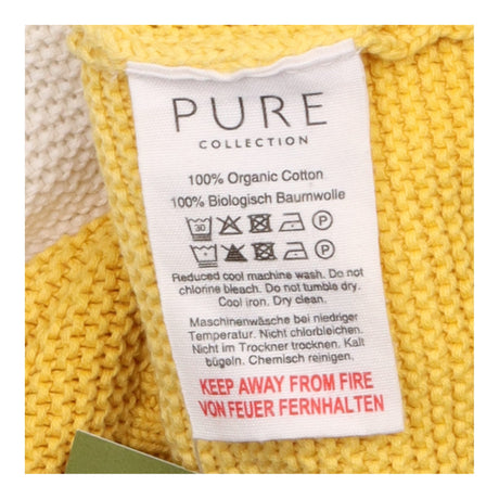 Jumper White Yellow Ombre Dip Dye Short Sleeve