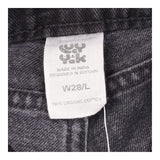 Carter Washed Black Wide-Leg Jeans