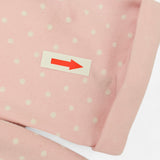 Dress Pink with White Spots and Applique Rabbit an