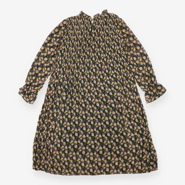 Sam Edelman Dark Green Floral Pleated Midi Dress T