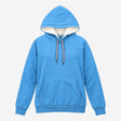 Hoodie Blue Organic Cotton Fleece Lined Hood Long 