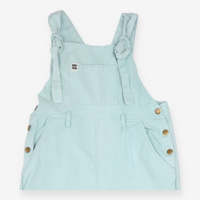Denim Dungarees Light Wash Blue Wide Leg