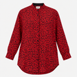 Jungle Saxa C Leopard Print Cotton Shirt Red Black