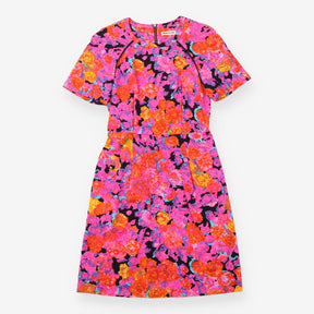 Vibrant Floral Cotton Shift Dress