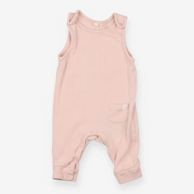 Dungarees ribbed pink jersey