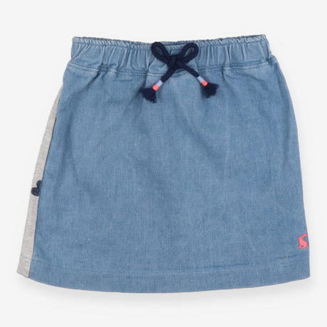 Skirt denim front jersey back with hearts