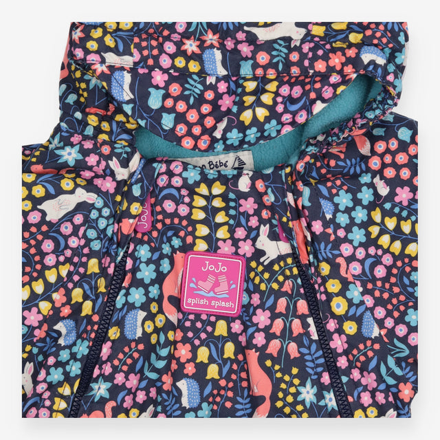 Pramsuit blue woodland fleece lined