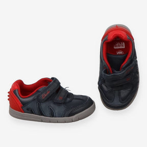 Blue and red play prints clarks