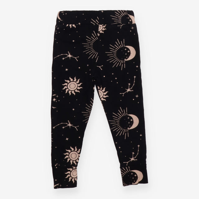 Leggings black with sun moon and star