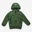 Coat green padded stripe to arm