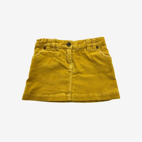 Yellow cord skirt